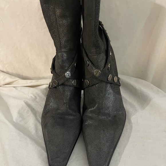 Donald Pliner Metallic Ankle Boots - Picture 2 of 8